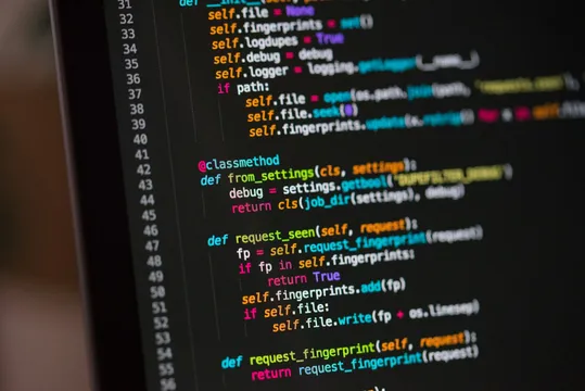 Code on a computer screen