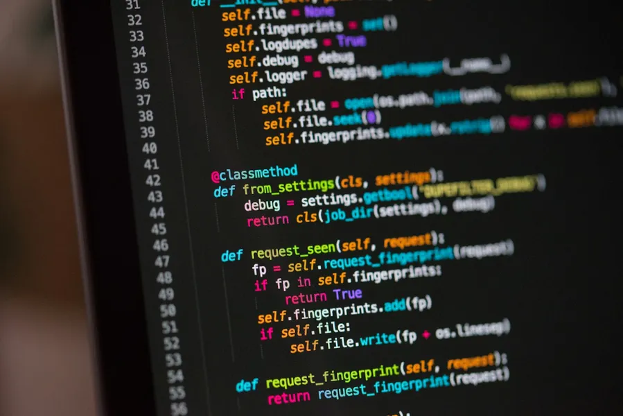 Code on a computer screen