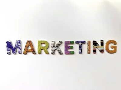 Colorful sticky notes arranged for a marketing plan