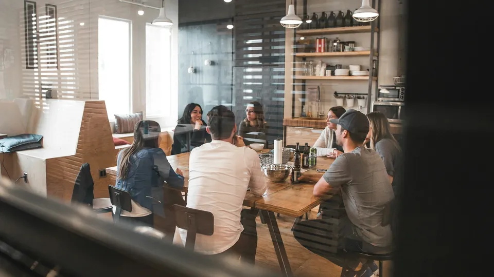 People sitting and talking together